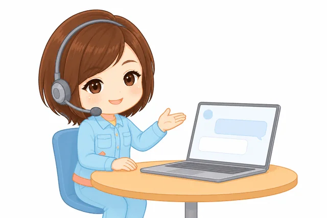 ホームページのご相談にお応えするスタッフのイラスト